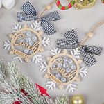 Personalized Volleyball Bow Snowflake Wooden 3D Shake Ornament with 6-14 Names Christmas Tree Decor End of Season Team Day Gift for Coach Athlete