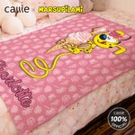 Personalized Cute Tail-Bouncing Marsupilami Soft Throw Blanket with Name Home Decor Birthday Christmas Gift for Kids | Callie × Marsupilami®