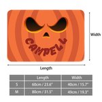 Personalized Funny Pumpkin Face Non-Slip Door Mat with Name Home Decor Halloween Gift for Family Friends