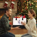 Personalised Birth Flower Bouquet Cartoon Character Reusable Large Canvas Tote Bag with Name and Initial Birthday Anniversary Gift for Women Girls