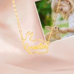 Personalized Cute Rabbit Necklace with Name Rabbit Jewelry Birthday Gift for Women Girls Animal Lovers