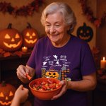 Personalized Ghost Bat Pumpkin Love Multicolour 100% Cotton T-shirt with 1-10 Names and Title  Halloween Gift for Family
