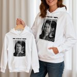 Personalized Multicolor Mother and Son Photo Design Soft Sweatshirt Hoodie with Text Daily Wear Birthday Christmas Gift for Kid Family