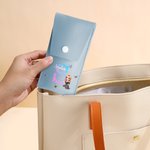 Henkilökohtainen sarjakuvahahmo Initial Makeup Brush Brush Bag Set nimi ja 8 kpl meikkiharjat Syntymäpäivä Joulu Häät lahja naiselle