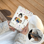 Funda Kindle Personalizada de Caricatura de Flor de Nacimiento con Nombre para Múltiples Modelos Uso Diario Regalo de Cumpleaños para Amante de los Libros Bookworm