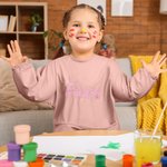 Personalized Waterproof Long Sleeve Smock Bib with Embroidered Name Birthday Baby Shower Gift for Babies