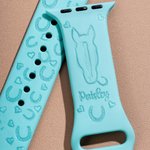 Henkilökohtainen hevonen Face Silhouette Avatar Silikoni monivärinen katsella bändi Apple kaiverrettu nimi syntymäpäivä vuosipäivä lahja hevosen ystäville