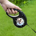 Personalized Paw Photo Design Dog Leash with Text and Name Outdoor Accessories Pet Party Birthday Christmas Gift for Pet Owners