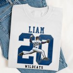 Personalized American Football Photo Heavyweight 100% Cotton T-shirt with Name and Number Game Day Club Gift for Sport Player Mom