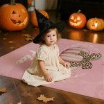 Coperta morbida personalizzata con nome e motivo gotico di fantasma scheletro o zucca regalo per Halloween per bambini amici o famiglia