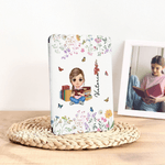 Funda Kindle Personalizada de Caricatura de Flor de Nacimiento con Nombre para Múltiples Modelos Uso Diario Regalo de Cumpleaños para Amante de los Libros Bookworm