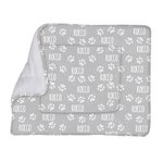 Personalised Multicolour Cute Paw Print Pet Blanket with Name Birthday Gift for Cat Dog Lover