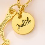 Gepersonaliseerde Schaal van Justitie ketting met naam schijf Weegschaal sieraden Waardering verjaardag kerstcadeau voor advocaat advocaat rechter paralegal