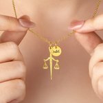 Gepersonaliseerde Schaal van Justitie ketting met naam schijf Weegschaal sieraden Waardering verjaardag kerstcadeau voor advocaat advocaat rechter paralegal