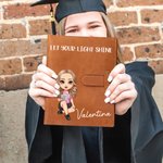 Copertina del taccuino personalizzata con nome e personaggio in stile cartone animato ideale per schizzi e appunti regalo di compleanno per famiglia