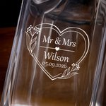 Personalised Vintage Wreath Whiskey Decanter with Engraved Initial  Name and Date Birthday Christmas Gift for Bartenders Friends
