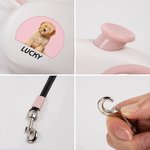 Personalized Multicolor Retractable Reflective Effect Pet Leash with Photo and Name Daily Use Birthday Gift for Pet Lover Owner