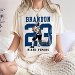 Personalized American Football Photo Heavyweight 100% Cotton T-shirt with Name and Number Game Day Club Gift for Sport Player Mom
