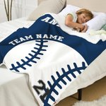 Personalized Volleyball Basketball Soccer Ball Sport Soft Throw Blanket with Name and Number Home Decor Birthday Christmas Gift for Sport Lover