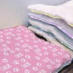 Personalised Multicolour Cute Paw Print Pet Blanket with Name Birthday Gift for Cat Dog Lover