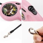 Personalized Paw Photo Design Dog Leash with Text and Name Outdoor Accessories Pet Party Birthday Christmas Gift for Pet Owners