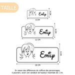 Set de Autocollants Imperméables Personnalisés avec Nom et Portrait de Style BD Cadeau Anniversaire pour Collègues Amis