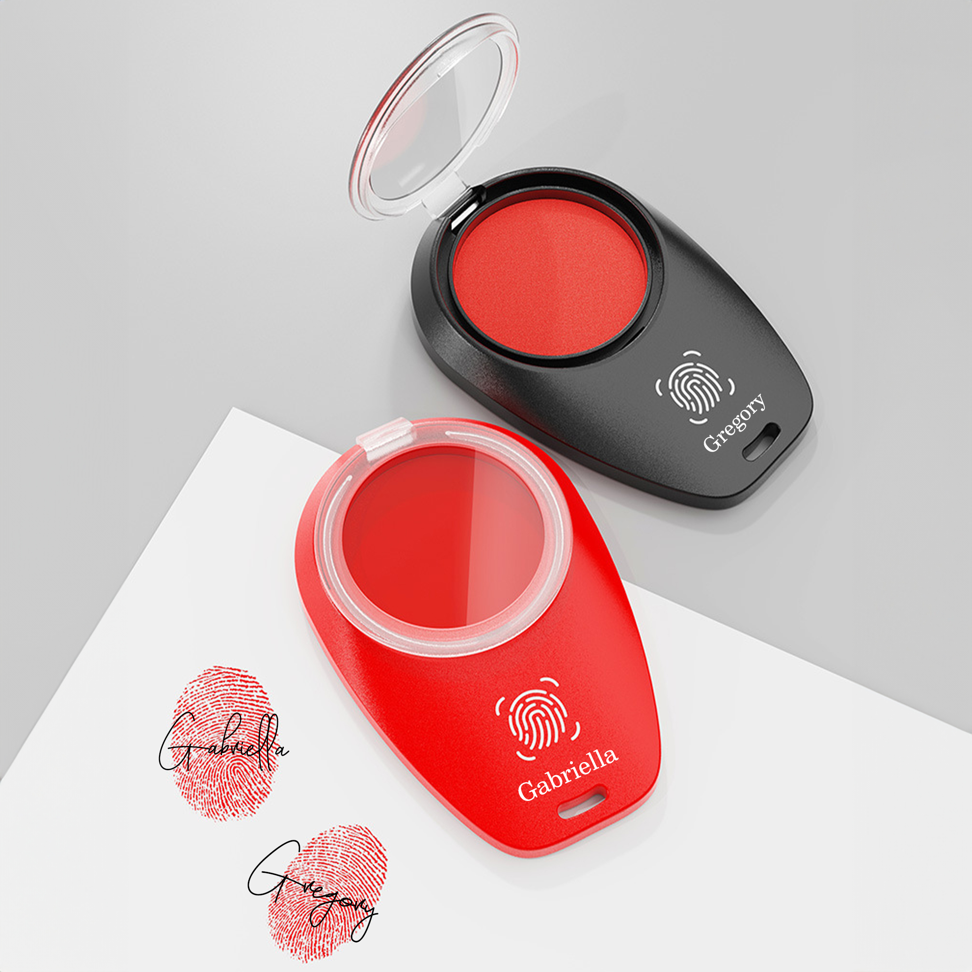 Tampon encreur personnalisé à trois couleurs avec nom et encre Utilisation quotidienne au bureau Cadeau d'anniversaire pour partenaires commerciaux Employés de bureau