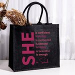 Personalized Positive Words Self-Expression Large Capacity Tote Bag with Name  Gift for Women Girls