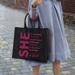 Personalized Positive Words Self-Expression Large Capacity Tote Bag with Name  Gift for Women Girls