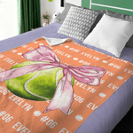 Couverture de Volleyball Softball Multicolore avec Nom et Numéro Cadeau d'Anniversaire pour les Amoureux des Sports de Balle Filles