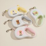 Personalized Multicolor Retractable Reflective Effect Pet Leash with Photo and Name Daily Use Birthday Gift for Pet Lover Owner