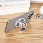 Henkilökohtainen sarjakuvahahmo akryyli magneettinen puhelin kahva matkapuhelin tarvikkeet syntymäpäivälahja naisille kirjanpainajat