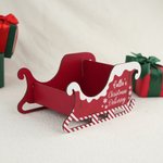 Personalised Santa Sleigh Wooden Gift Storage Box with Name Home Decor Christmas Party Favors for Kid Family Friend