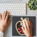 Personalized Apple Design Non-Slip Mouse Pad with 1-35 Names Office Supplies Back to School Teacher's Day Appreciation Gift for Teacher