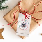 Personalised Santa Hat Face Photo Waterproof Glitter Confetti Stickers with Name Gift Decor Christmas Party Favor for Family Friends