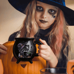 Henkilökohtainen Taikapata ja noitahattu Glitter Initial Musta Cauldron Keraaminen kahvimuki nimellä Karkki tai Hemmottele Halloween Party Lahja Naisille Lapset