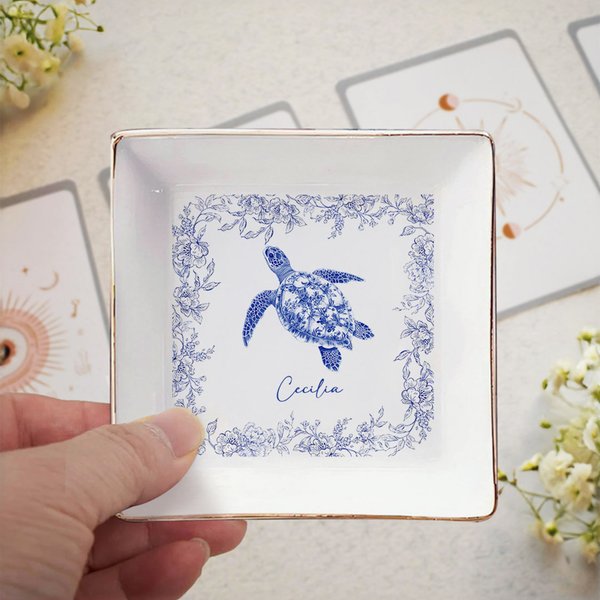 Personalised Vintage Chinoiserie Various Animals Trinket Jewellery Dish Gift for Animal Lovers Friends Bridesmaid Her