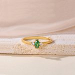 Personalized Marquise Birthstone Ring Dainty Jewelry Birthday Anniversary Gift for Women