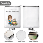 Libro Personalizado Flor Caricatura Carátula de Libro con Nombre y Título Regalo de Cumpleaños para Amigo Ratón de Biblioteca