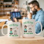 Personalised Stock Trends Cartoon Character 11 oz 15 oz Ceramic Coffee Mug with Name Birthday Anniversary Gift for Men Stock Investors
