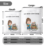 Libro Personalizado Flor Caricatura Carátula de Libro con Nombre y Título Regalo de Cumpleaños para Amigo Ratón de Biblioteca