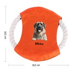 Personoitu koiran heittolelu sarjakuvakoirakuvalla monivärinen vedenkestävä nimellä täydellinen syntymäpäivälahja koiraihmisille ja ystäville