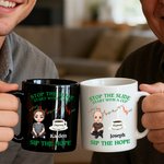 Personalised Stock Trends Cartoon Character 11 oz 15 oz Ceramic Coffee Mug with Name Birthday Anniversary Gift for Men Stock Investors