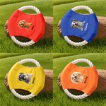 Personlig hundflygskiva leksak med tecknad hundmotiv flerfärgad vattentålig med namn perfekt födelsedagspresent till hundälskare eller vänner