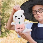 Peluche fantasma personalizado suave y tierno con nombre y bolsillo para dulces regalo de fiesta de Halloween para niños