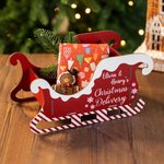 Personalised Santa Sleigh Wooden Gift Storage Box with Name Home Decor Christmas Party Favors for Kid Family Friend
