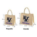 Bolso tote personalizado de yute con diseño adorable de bruja de dibujos animados lazo e inicial regalo de fiesta de Halloween para niñas y mujeres
