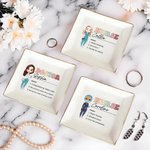Personalizado Retro Cartoon Medical Character Cerámica Trinket Joyería Plato con Nombre y Sustantivos Día Médico Cumpleaños Apreciación Regalo para Enfermera Doctor