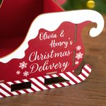 Personalised Santa Sleigh Wooden Gift Storage Box with Name Home Decor Christmas Party Favors for Kid Family Friend