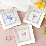 Gepersonaliseerde Vintage Chinoiserie verschillende dieren sieraden schotel geschenk voor dierenliefhebbers vrienden bruidsmeisje haar